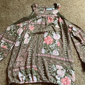 Open shoulder blouse